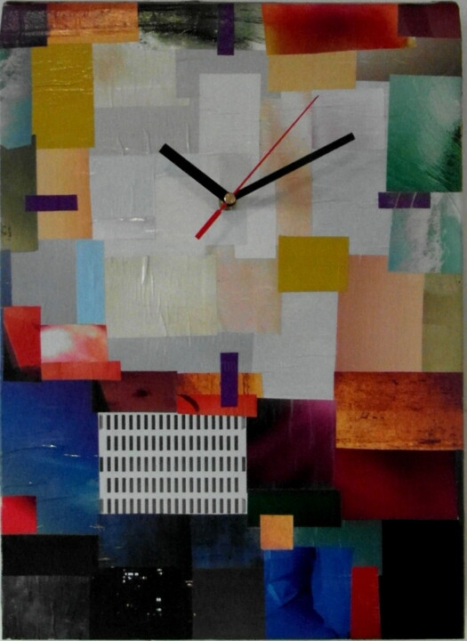 Pintura titulada "Reloj-ordenador" por Mi-Guel, Obra de arte original