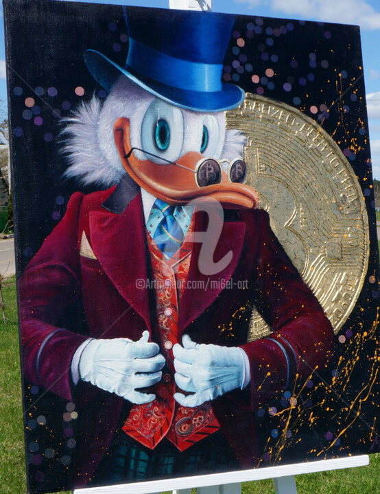 Painting titled "Mr. Scrooge" by Mi6el_art, Original Artwork, Acrylic
