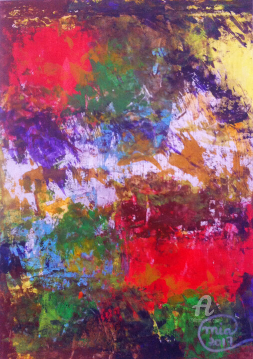 Pittura intitolato "Abstract Painting C…" da Mia Phlor, Opera d'arte originale, Acrilico