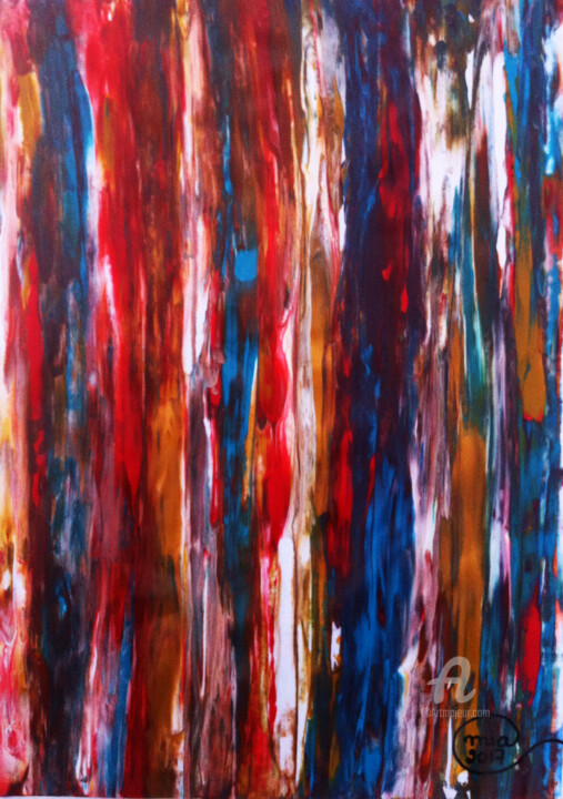 Painting titled "Abstract Contempora…" by Mia Phlor, Original Artwork, Acrylic