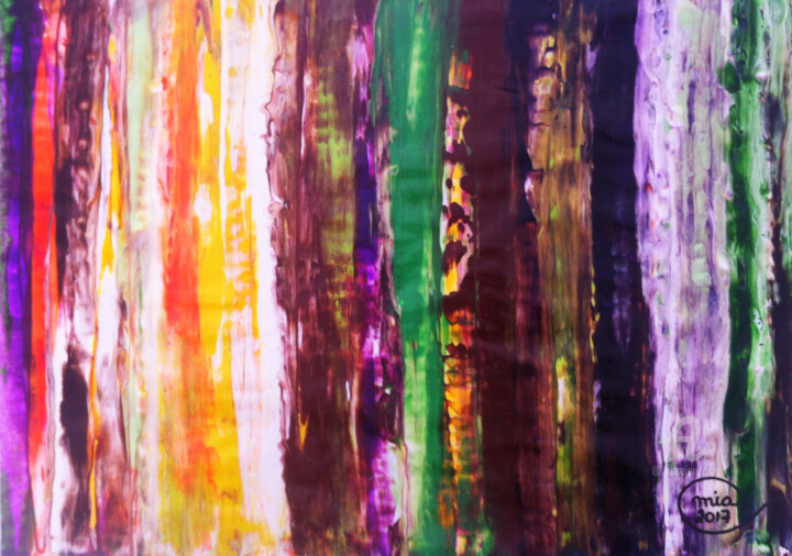 Malerei mit dem Titel "Abstract Contempora…" von Mia Phlor, Original-Kunstwerk, Acryl