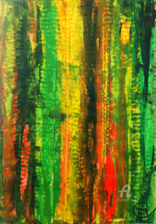 Painting titled "Abstract Contempora…" by Mia Phlor, Original Artwork, Acrylic