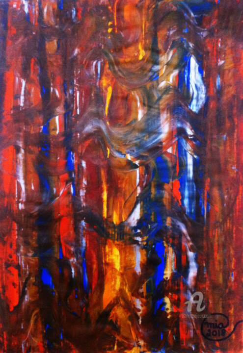 Painting titled "Original Abstract A…" by Mia Phlor, Original Artwork, Acrylic