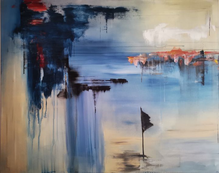 Painting titled "Wanderlust" by Mia Buschmann, Original Art, Acrylic