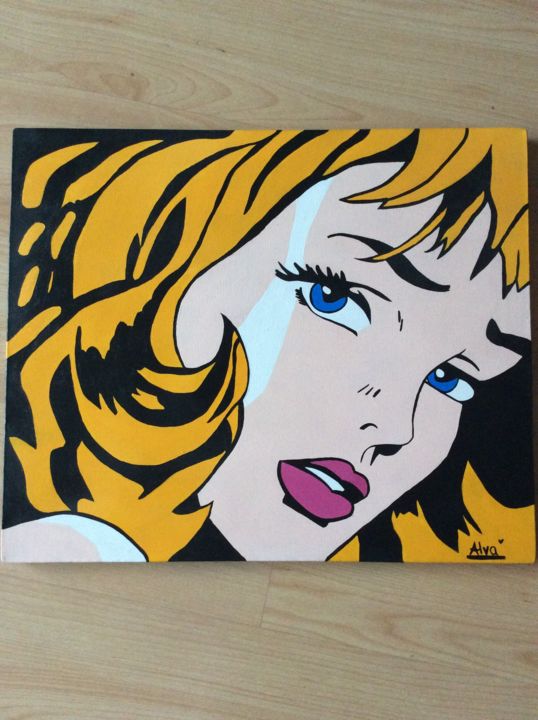 Картина под названием "Pop art girl" - Coletti, Подлинное произведение искусства, Акрил