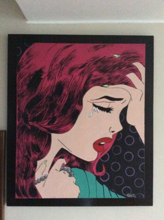 Pittura intitolato "Pop art girl" da Coletti, Opera d'arte originale, Acrilico