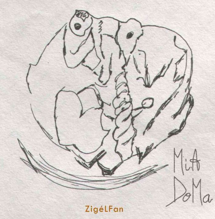 Digital Arts titled "ZigéLFan" by Mia Doma, Original Artwork