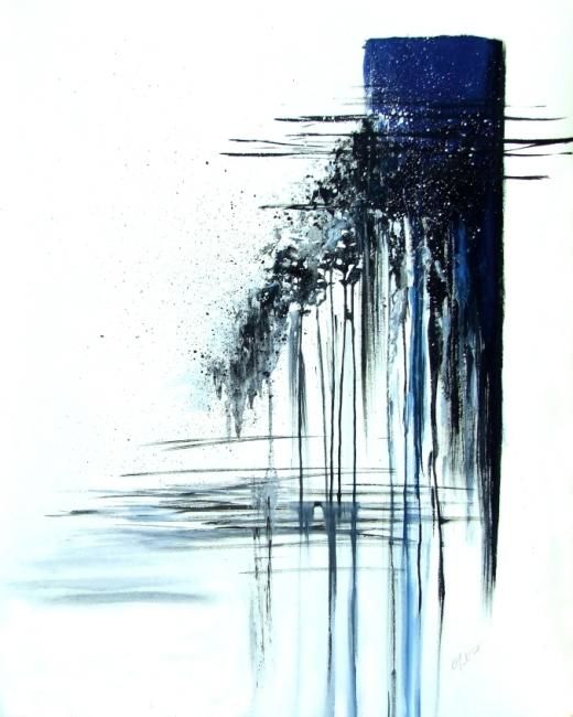 Peinture intitulée "Nuit" par Chrystel Mialet, Œuvre d'art originale