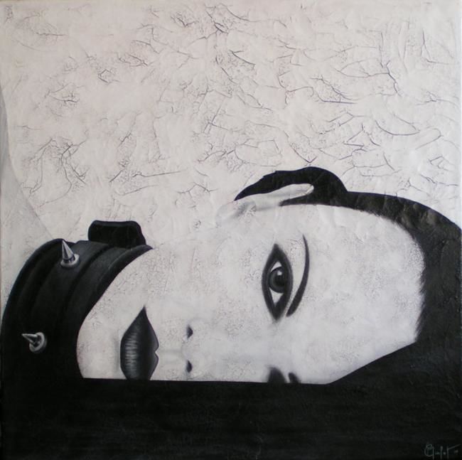 Peinture intitulée "Noir..." par Chrystel Mialet, Œuvre d'art originale