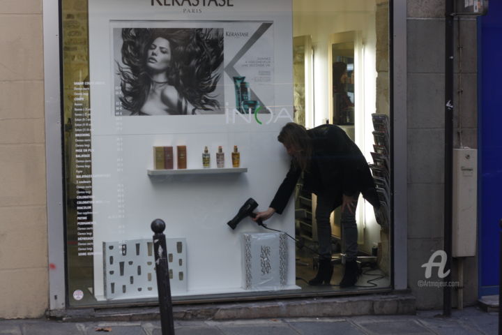 Fotografie getiteld "Le sèche cheveux." door Micha Decru, Origineel Kunstwerk, Digitale fotografie