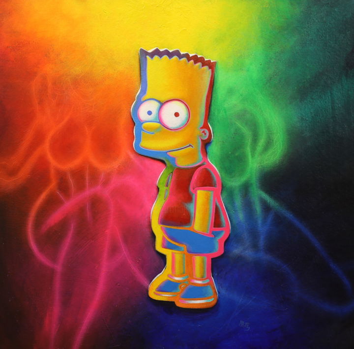 Painting titled "Untitled ( Bart Sim…" by Michael Andrew Law, Original Artwork, Acrylic