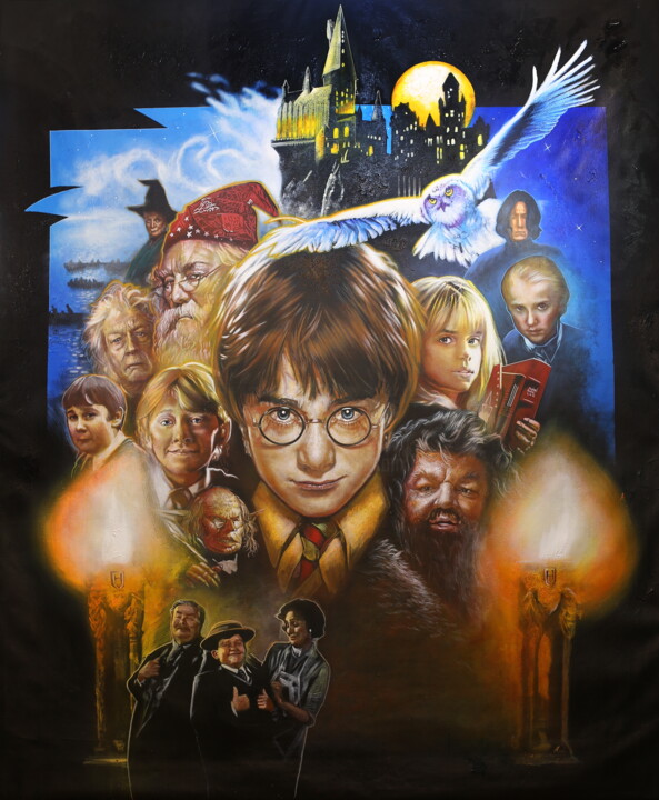 Painting titled "Harry Potter and th…" by Michael Andrew Law, Original Artwork, Acrylic