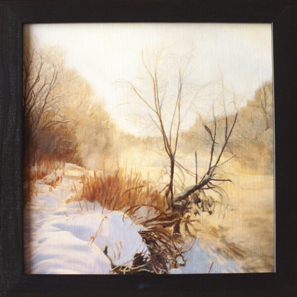 Painting titled "Winter 2" by Michael B. Sky, Original Artwork, Oil
