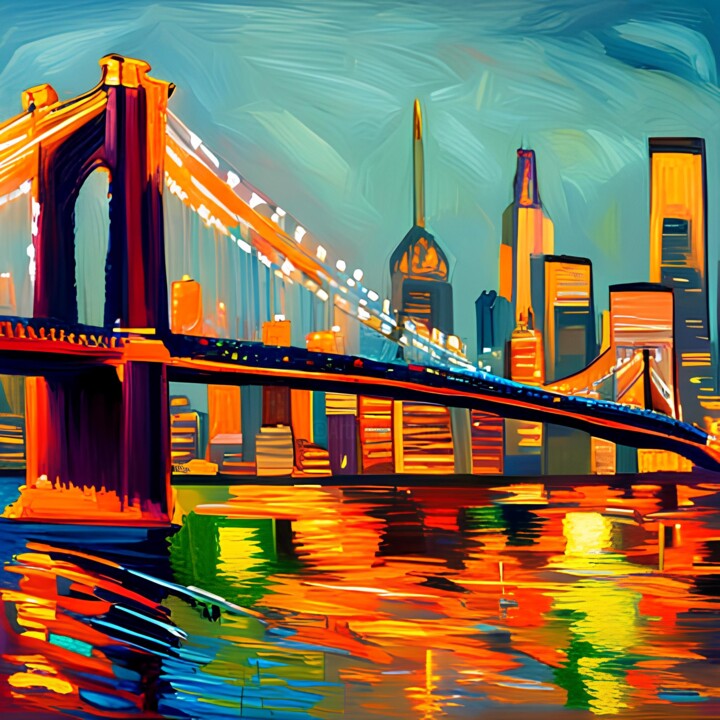 Digital Arts titled "Bridge" by Michael C Bertsch, Original Artwork, AI generated image