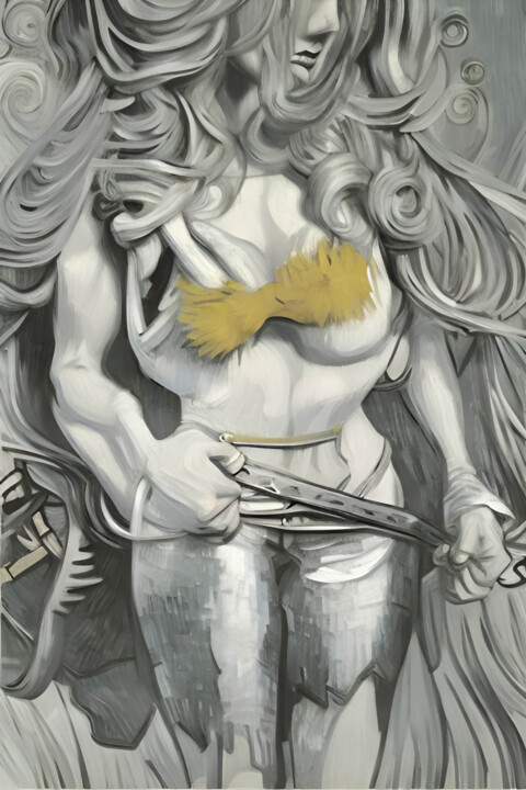 Pintura titulada "Woman" por Michael Cheung, Obra de arte original, Acrílico Montado en Bastidor de camilla de madera