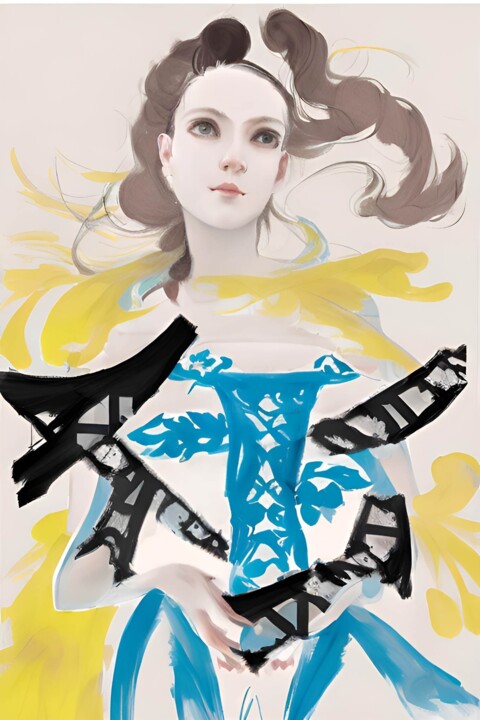 "My Fair Lady" başlıklı Tablo Michael Cheung tarafından, Orijinal sanat, Akrilik Ahşap Sedye çerçevesi üzerine monte edilmiş