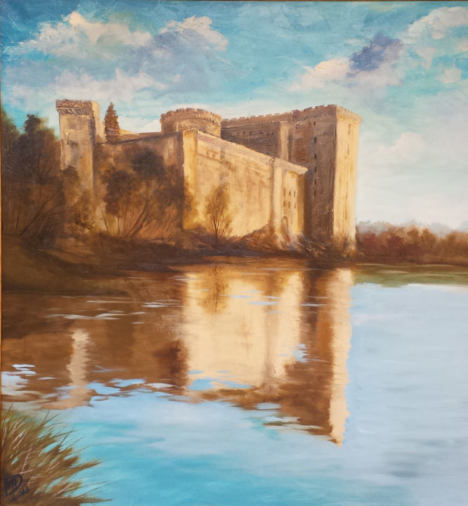 Painting titled "Spanish castle" by Michael Daniel, Original Artwork