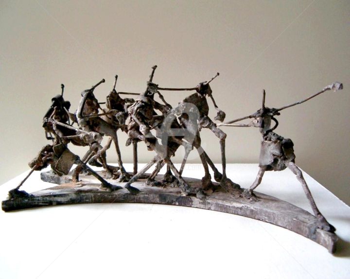 Skulptur mit dem Titel "le chemin n° III" von Michael Dumont, Original-Kunstwerk, Metalle