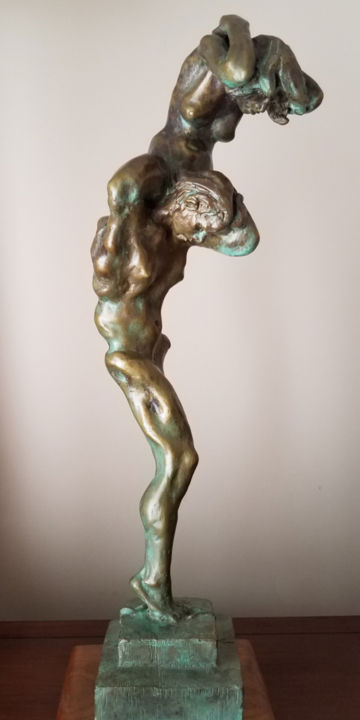 Sculpture intitulée "Coming Forth of Man…" par Michael Henry, Œuvre d'art originale, Bronze