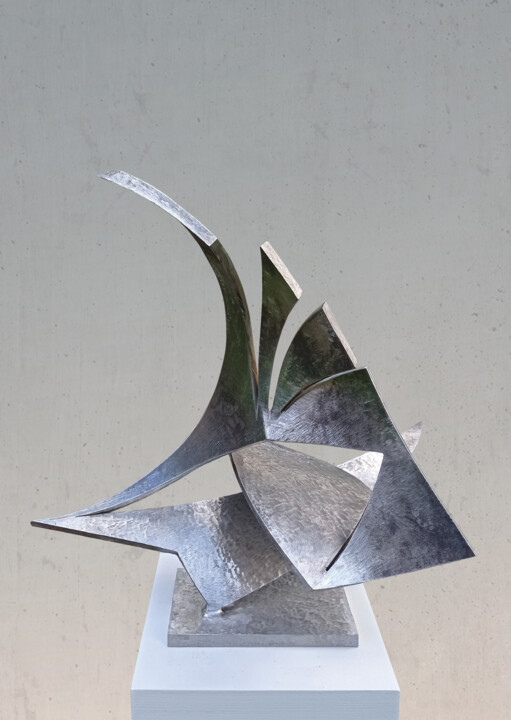 Sculpture titled "Yachid" by Michael Hitschold, Original Artwork, Metals