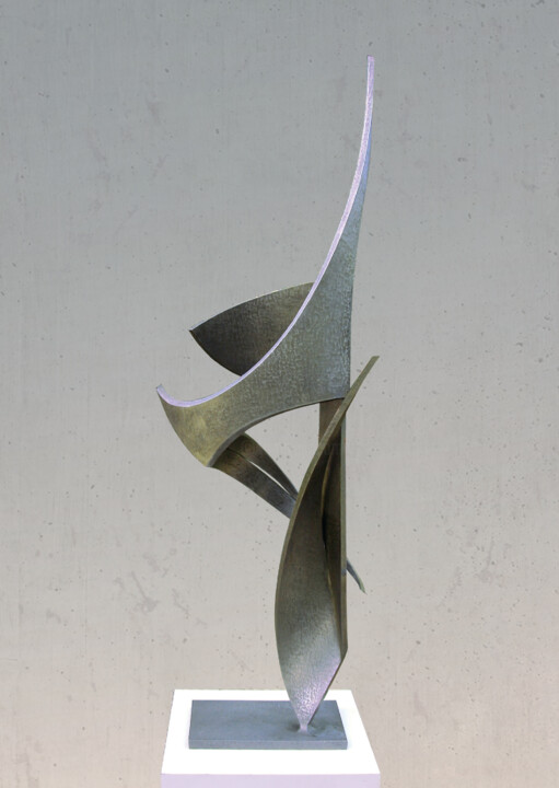 Sculpture titled "AKANTHUS" by Michael Hitschold, Original Artwork, Metals