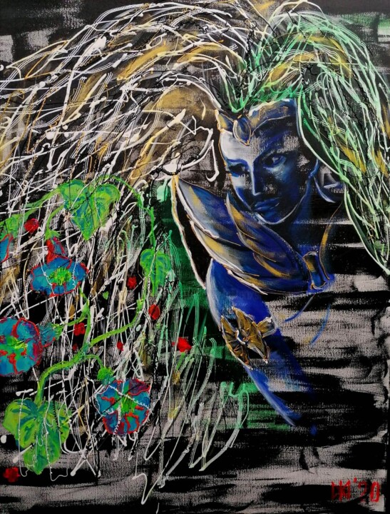 Pittura intitolato "Ouragan de février" da Michael Jiliak, Opera d'arte originale, Acrilico