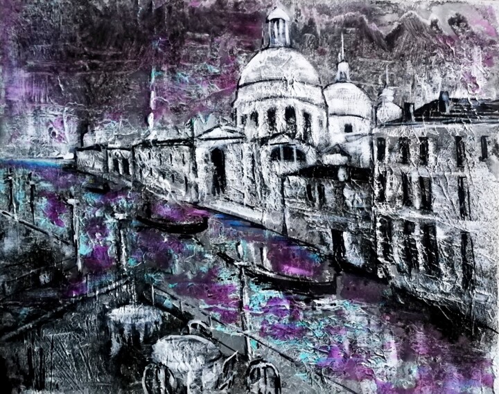 Картина под названием "Souvenirs de Venise" - Michael Jiliak, Подлинное произведение искусства, Акрил