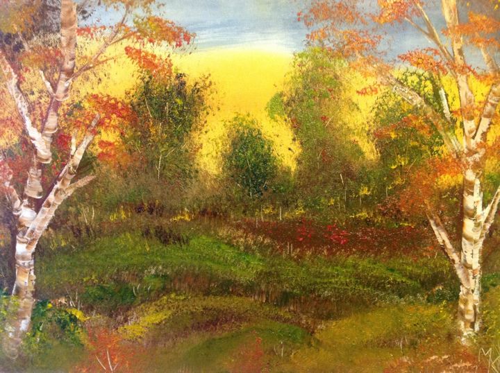 Painting titled "Herbst" by Michael Krakowski, Original Artwork