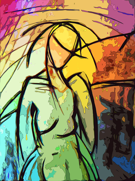 Digital Arts titled "Curtain Call" by Michael Lawrence, Original Art, Digital Painting