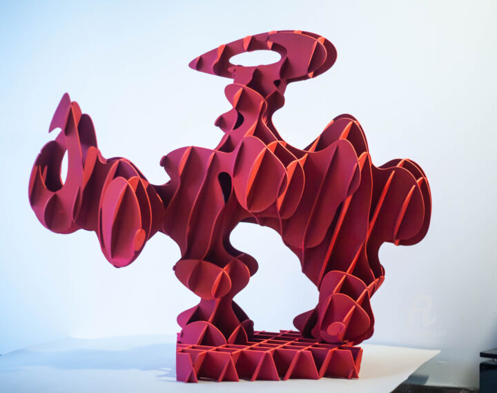 Sculpture intitulée "Post-Tango" par Michael Levchenko, Œuvre d'art originale, Bois