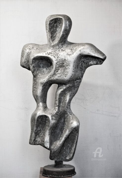 Escultura intitulada "Astronot, torso" por Michael Levchenko, Obras de arte originais, Alumínio