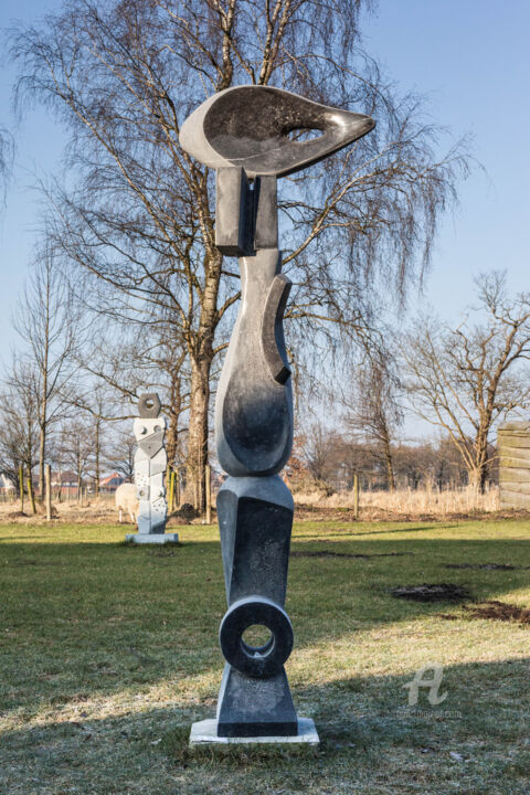 Sculpture intitulée "Looking inside soul" par Michael Levchenko, Œuvre d'art originale, Pierre