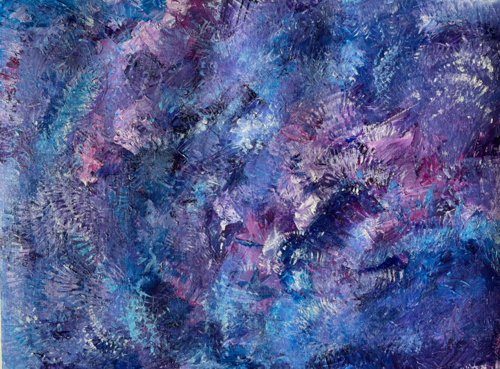 Painting titled "Rhapsody in Blue" by Michael Münzel, Original Artwork, Acrylic