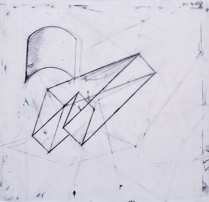 Σχέδιο με τίτλο "Geometrical Diagram" από Michael Perkins, Αυθεντικά έργα τέχνης, Μολύβι