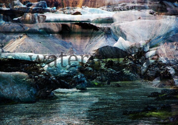 Photography titled "Laugahraun; Jökulsá…" by Michael Robohm, Original Artwork, Manipulated Photography