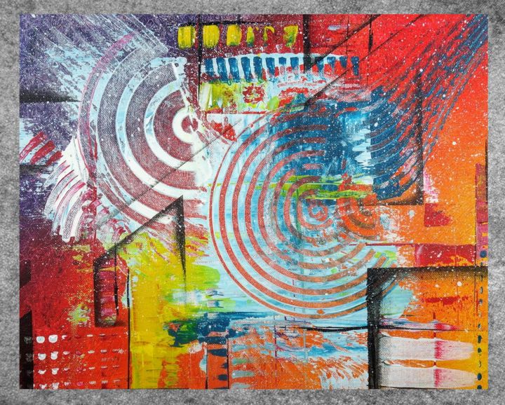 Painting titled "Twins" by Michael Seng, Original Art, Acrylic