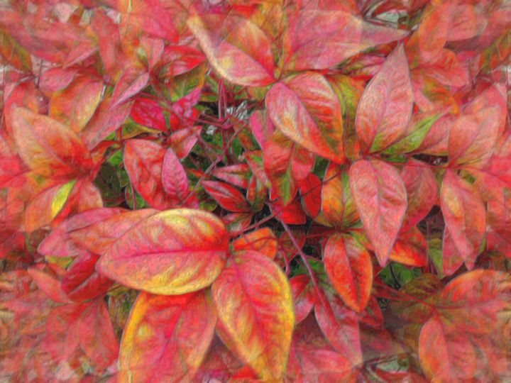 Photography titled "painterly-leaves-1.…" by Michael Williams, Original Artwork