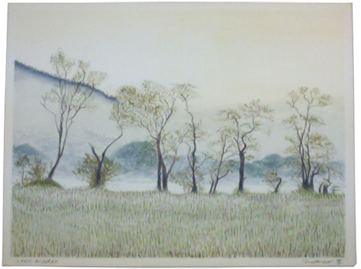 Painting titled "Loch Achray" by Michael Cardenas, Original Artwork