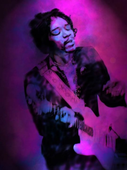 Painting titled "Voodoo Child" by Coupe Mike, Original Artwork