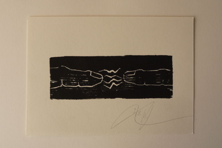 Printmaking titled "Finger" by Michael Gläßer, Original Artwork, Xylography