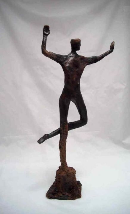Sculpture titled "Dancer from Ancient…" by Michael Schramer, Original Art, Metals