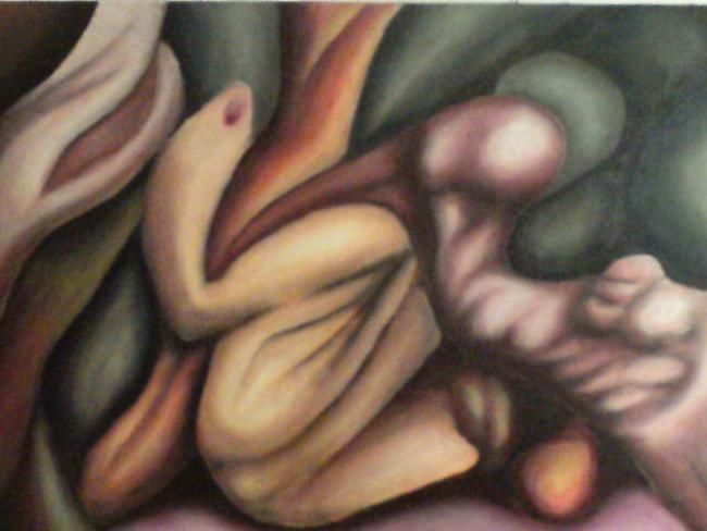 Painting titled "Dislocation With A…" by Michael Farmer, Original Art, Oil