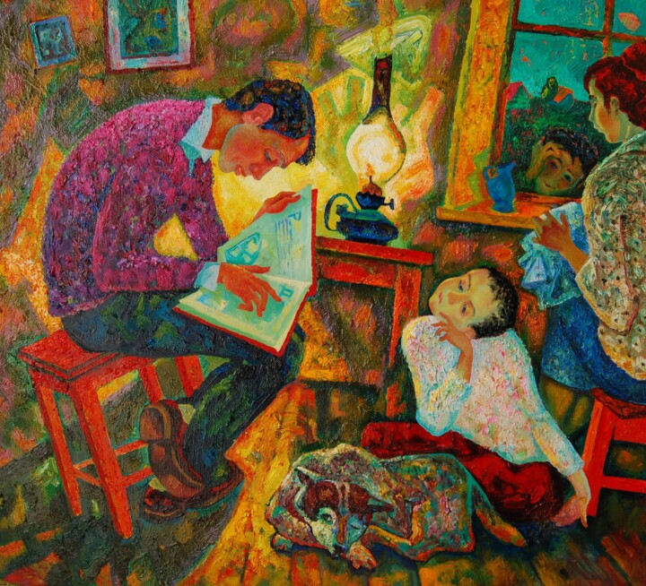 Pintura titulada "Сумерки." por Michail Tschernjavski, Obra de arte original, Oleo