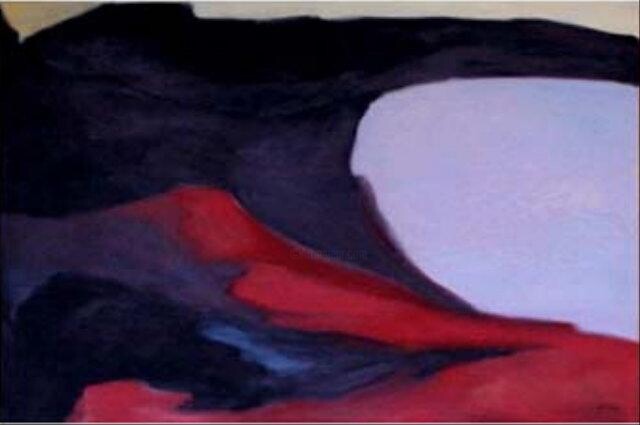 Painting titled "Crater" by Michal Ashkenasi, Original Artwork
