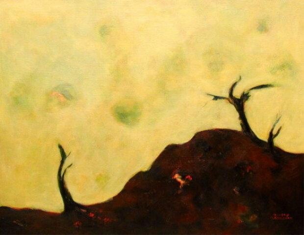 Painting titled "The Last Trees." by Michal Ashkenasi, Original Artwork