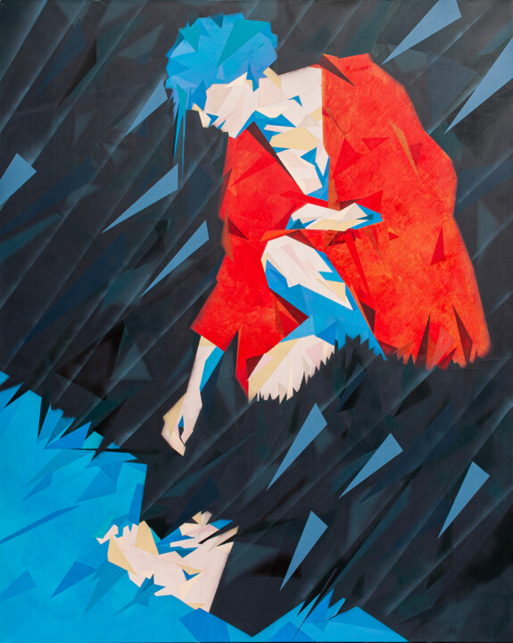 Malarstwo zatytułowany „Dwa światy” autorstwa Michał Ostrogórski, Oryginalna praca, Akryl