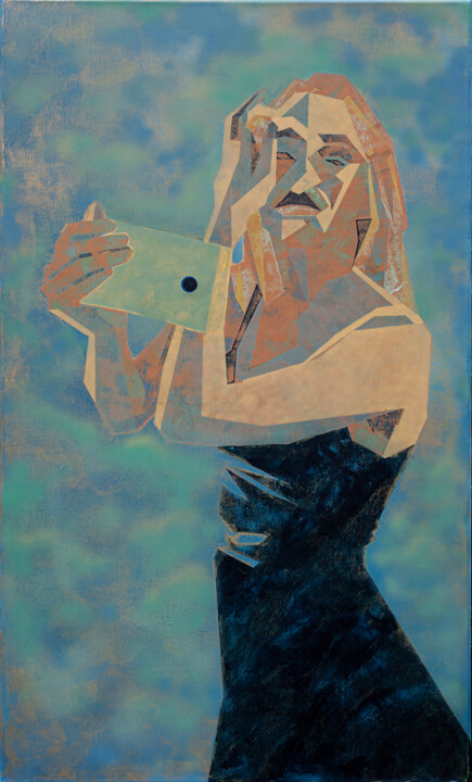 Pintura intitulada "Selfie" por Michał Ostrogórski, Obras de arte originais, Acrílico