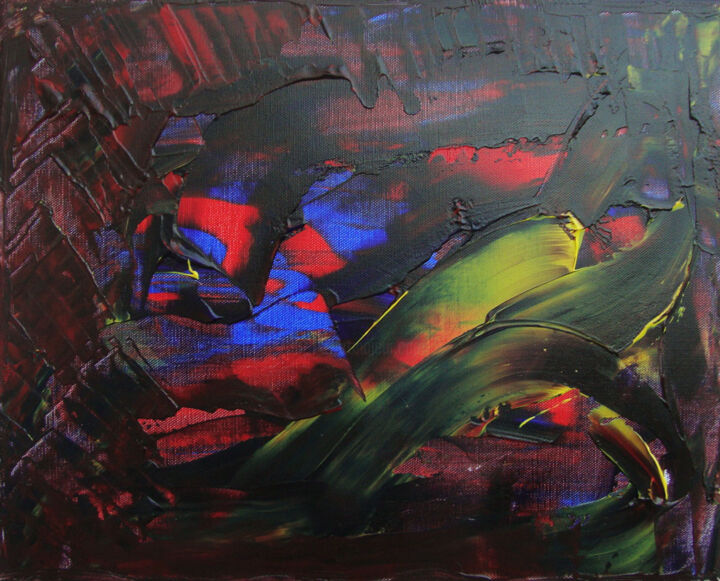 Peinture intitulée "Univers nocturne 3" par Michel Aucoin, Œuvre d'art originale, Acrylique