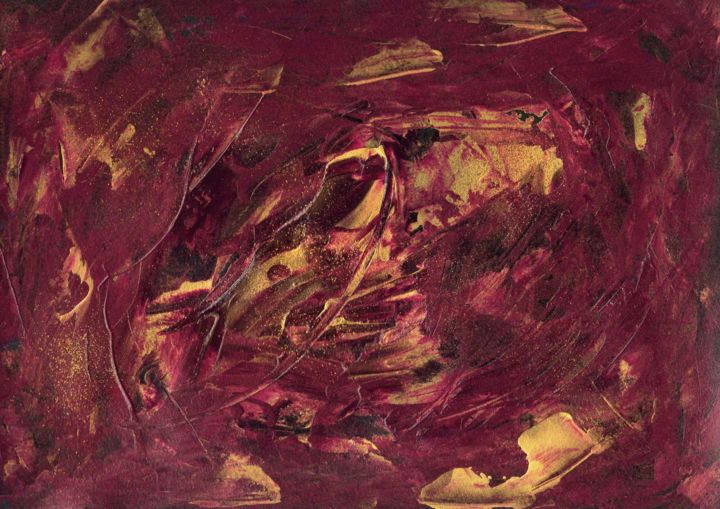 Malerei mit dem Titel "Ma demeure, le matin" von Michel Aucoin, Original-Kunstwerk, Acryl