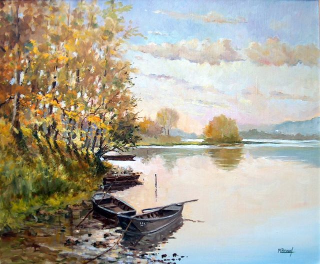 Peinture intitulée "Loire" par Michel Braud, Œuvre d'art originale